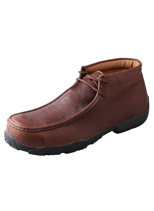 Men's work shoes comfortable black-Twisted X Men's Oiled Brown Composite Toe Driving Moc Shoe MDMCT01