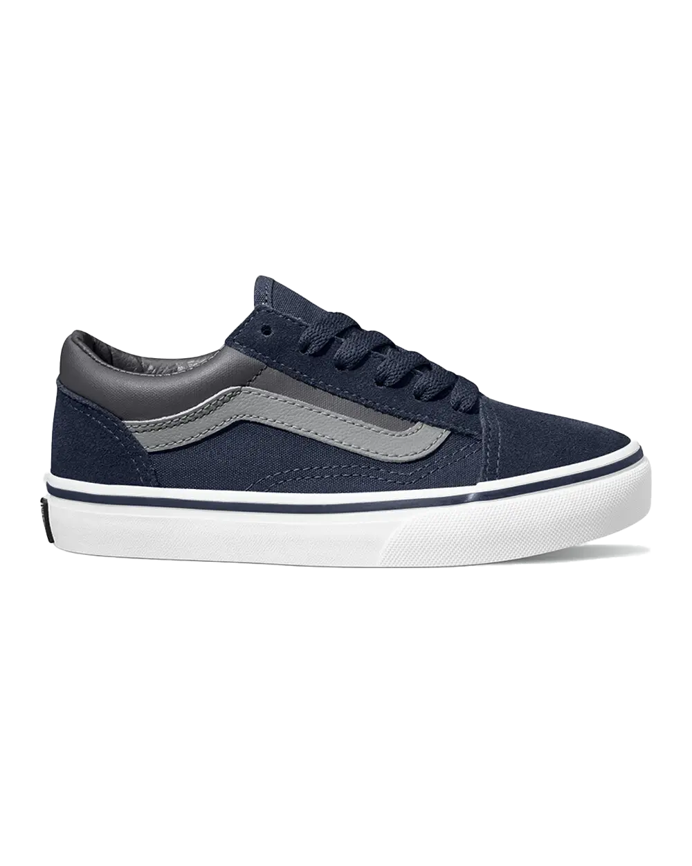 Men's casual shoes flexible sole-Boys Old Skool Shoes in Tonal Block Navy & Grey