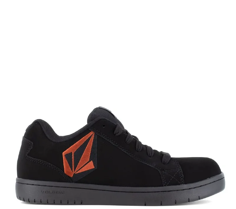 Men's work shoes waterproof black-Volcom Men's Stone Skate Inspired Work Shoe