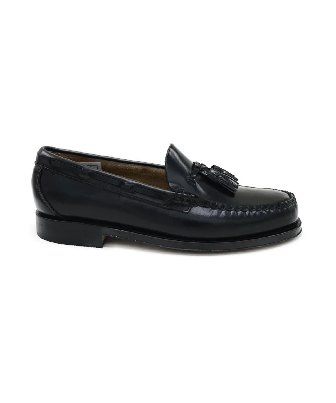 Men's casual shoes lightweight gray-Weejuns Larkin Tassel Loafers Black Leather