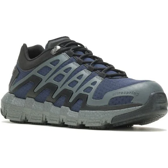 Men's work shoes durable navy-Wolverine Men's Rev Vent Durashocks Carbon Toe Work Shoe -Navy- W211176