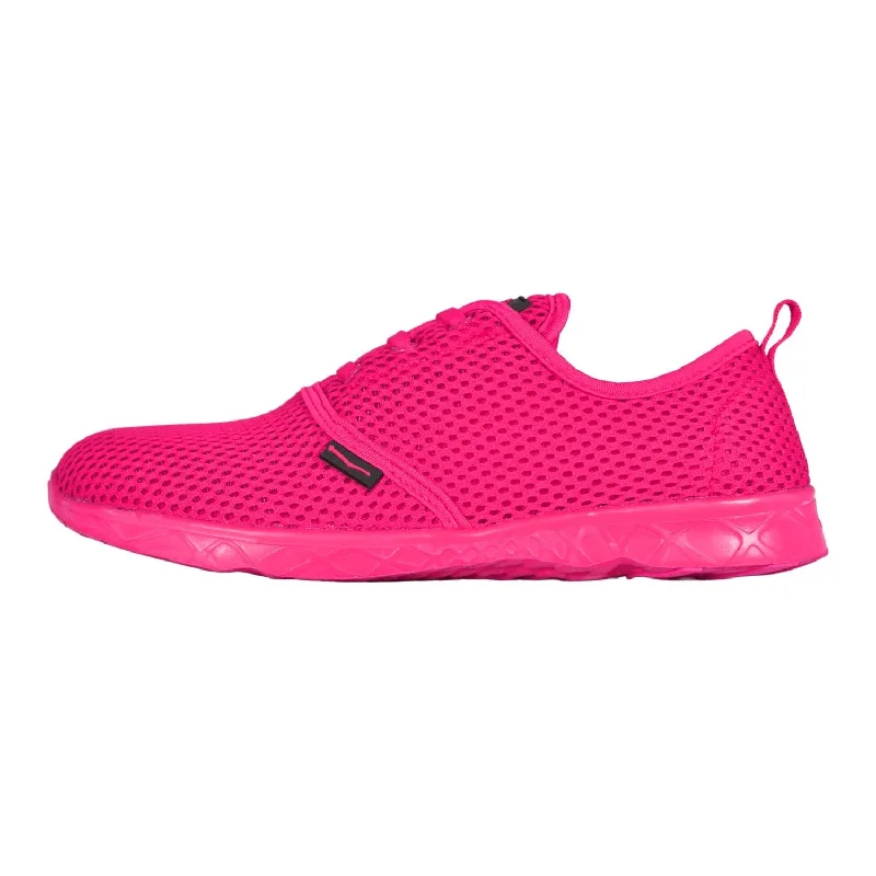 Men's water shoes stylish green-Ladies Aqua Sneaker Hot Pink