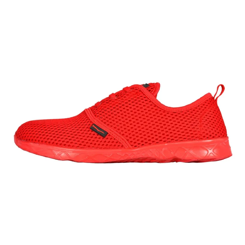 Men's water shoes quick-dry navy-Ladies Aqua Sneaker Coral Red