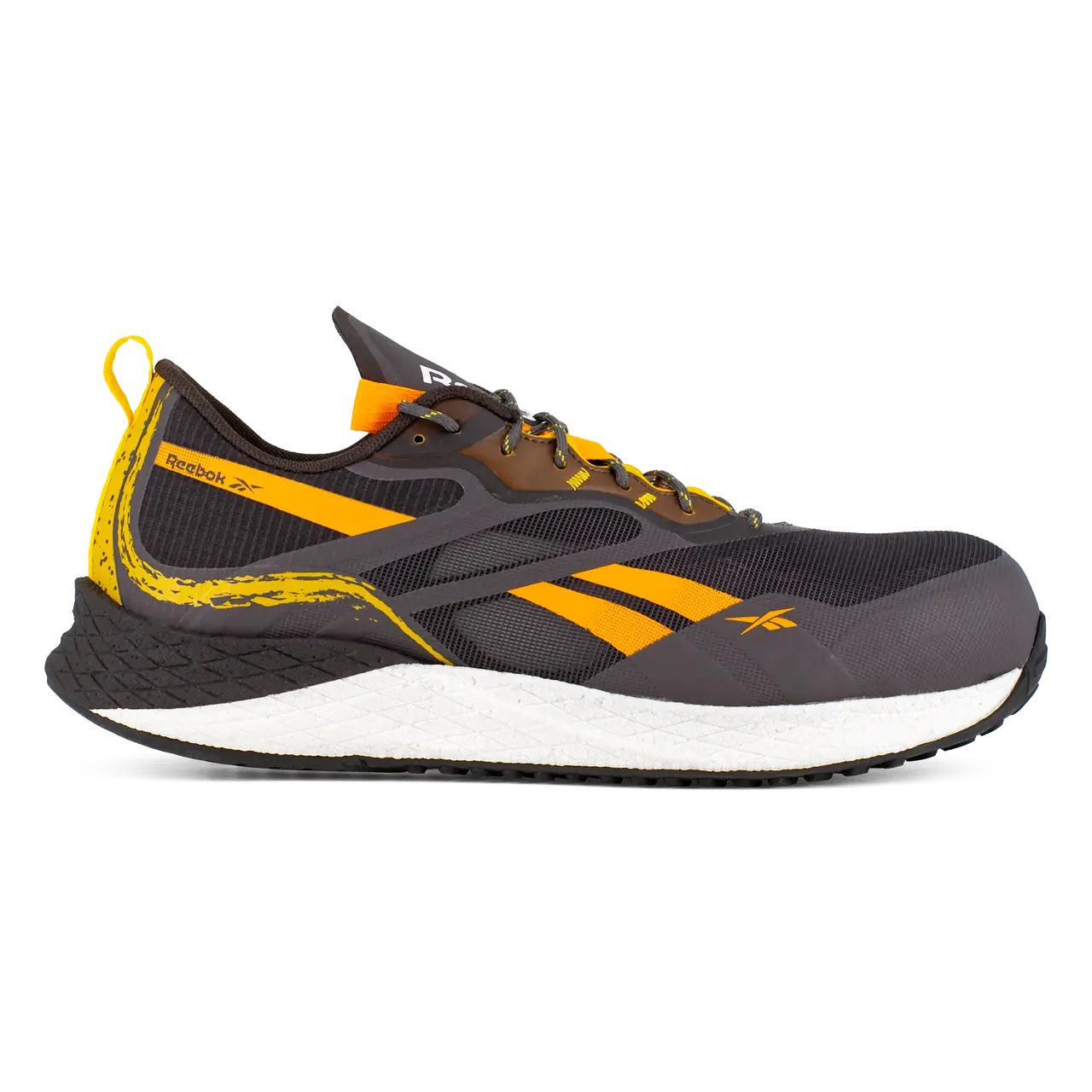 Men's work shoes lightweight tan-Floatride Energy 3 Adventure Composite-Toe Athletic Work Shoe Black/Yellow