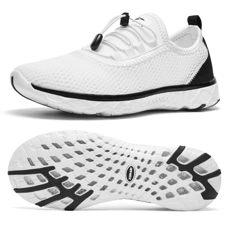 Men's water shoes drainage gray-Xdrain Coast - Mens Qucik-dry Mesh Water Shoes