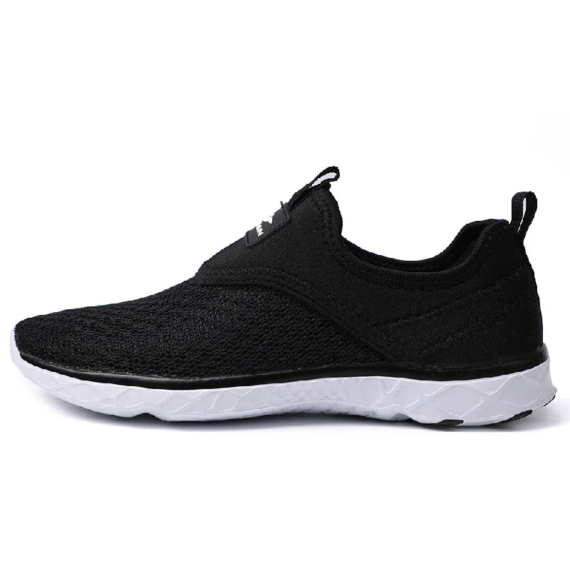 Men's water shoes durable black-XDRAIN Women's Quick Drying Aqua Water Shoes Casual Walking Shoes