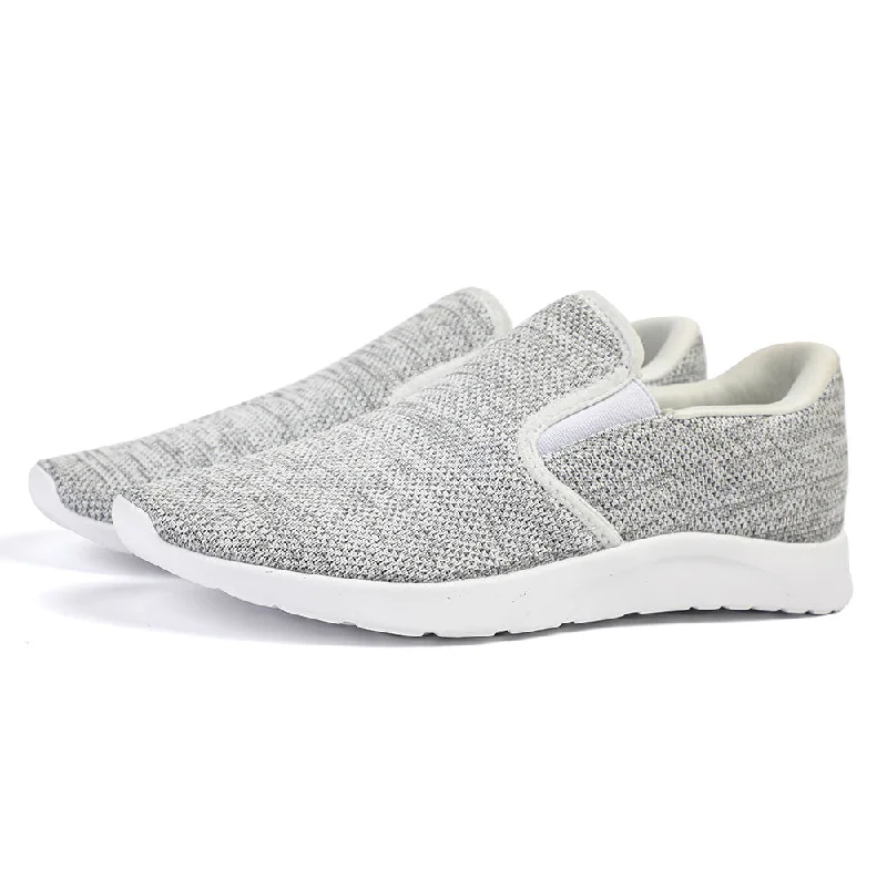 Men's water shoes quick-dry black-Xflow Foam Women's Slip On Walking Shoes Lightweight Casual Running Sneakers - White Grey