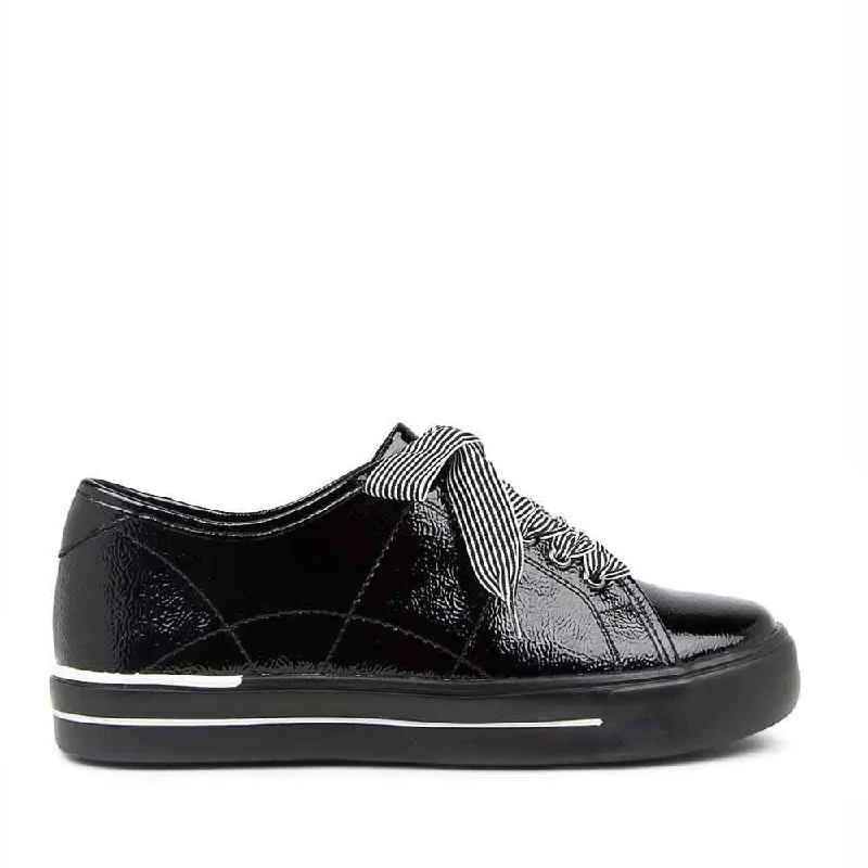 Men's work shoes waterproof black-ZIERA ASHLEEN BLACK PATENT